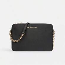 Michael Kors Jet Set Crossbody Bag Large Saffiano/Leather Bag Camera Bag Light Luxury Purse Purse And Bags Commute Travel Work Office Bag,Gift For Her - 黑色 - 查看 3