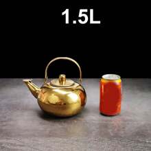 1pc, Stainless Steel Whistling Tea Kettle, Silver, With Built-In Tea Infuser Leak, Stovetop Tea Pot For Electric Magnetic & Gas Ranges, Household & Commercial Use - Multicolor - View 17