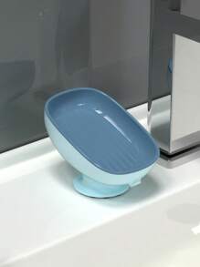 2pcs Luxury Soap Dish Holder Set, Suction Cup Bathroom Vanity Countertop Storage Rack - Multicolor - View 15