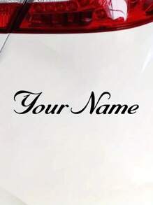 2pcs Customizable Reflective Letter Stickers - Can Be Affixed To Any Smooth Surface, Exterior Car Stickers, Won't Damage Car Paint, Won't Easily Peel Off, Suitable For BMW, Mercedes-Benz, Audi And Many Other Car Models, Unisex Stickers, Personalize Your Name On Car Windshield, Truck, Door, Window - Front Placement, Self-Adhesive Installation, Single-Use, Applicable To Glass - Style 1 - View 2