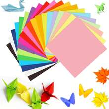 Set de 200 de bucăți de hârtie lucrată manual, 10 culori, excelent pentru origami, arte și meșteșuguri, rechizite de birou, albume, cusut, instrumente de fabricare a hârtiei - material de hârtie de înaltă calitate