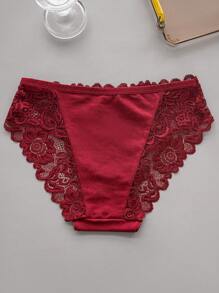 10 件/包优雅蕾丝女士内衣，女士纯色蕾丝三角内裤性感内衣 - 彩色 - 查看 6