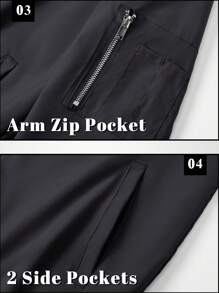 KEFITEVD Men's Spring/Spring/Winter Casual Jacket Polyester Fabric Soft, Lightweight And Comfortable Lapel Collar Windproof And Waterproof Multi-Function Pockets Open Flap Open Flap Outdoor Baseball Climbing Hiking Fishing Camping Daily Work Jacket - 黑色 - 查看 6