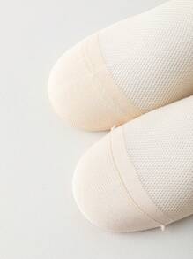 5 pares de calcetines de tobillo de algodón delgado, transpirables y absorbentes del sudor, de unicolor para mujer, anti-olor