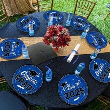 10/30 Pcs Congrats Class Of 2025 Graduation Party Supplies Dinnerware Disposable Paper Plates For Congrats Grad Party Decorations - Graduation Season Disposable Dinner Plates - View 7