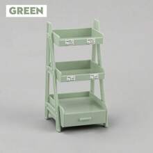 1pc Mini Rack Shelf, Miniature Flower Shelf Model Toy, DIY Dollhouse Furniture, Simulated Home Play Toy, Mini Kitchen Cabinet Display, Party Favor Gift - Multicolor - View 25