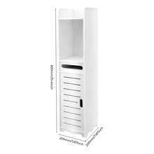 Armadio contenitore per il bagno, porta-rotolo di carta igienica, mobiletto di archiviazione per bagno da posizionare accanto al water per spazi ridotti, con porta-rotolo, adatto per bagno, soggiorno e altro - decorazione bianca per il bagno di casa, organizzatore di make-up estivo, per la ripresa della scuola