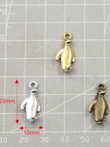 20pcs/Set 2 Color 10*23mm DIY Alloy Accessories, Penguin Charm Pendant, Jewelry Making Materials For Necklace, Bracelet, Bag