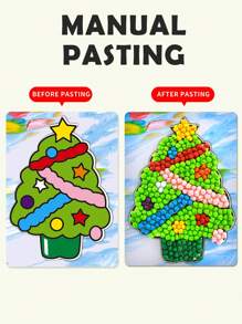 Set de manualidades DIY, pegatinas de arte botánico, pegatinas de mosaico autoadhesivas, manualidades sencillas, juguetes para niños, manualidades de papel.