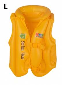 ABC Letter Inflatable Swimming Vest/Buoyancy Aid, Adjustable Safety Buckle & Dual Air Bags, Suitable For Swimming Pool, Beach, Lake, And Ocean - Yellow - View 7