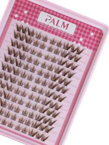 120Pcs/124Pcs Brown/Black Lash Clusters Manga Lash Clusters Fairy Cat Eye Lash Clusters Natural Fox Eye Eyelashes Clusters Wispy C Curl Cluster 9-13MM Eyelash Extensions Anime DIY Individual Lashes Natural Look By PALM LASHES , Left And Right - C - View 6