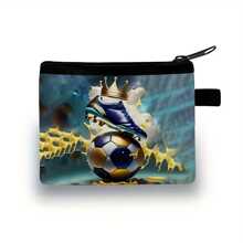 Coin Wallet In Colourful-Red/Blue/Black Festive Astronaut Printed Coin Wallet - Casual Style, Polyester Material - Multicolor - View 8