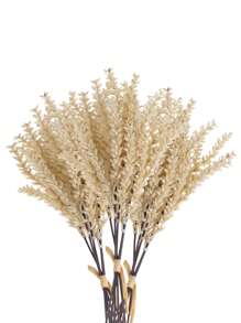 6/18 pièces Plantes artificielles, fleurs en paille de blé, tiges de fleurs en paille de blé, fleurs en paille de blé, fleurs d'herbe en plastique pour la décoration de la maison, plantes artificielles DIY pour la décoration d'automne et de Thanksgiving, bouquet de plantes vertes pour la décoration de Noël, herbe en plastique pour la décoration de Noël, branches de feuilles d'automne en bois simulé rembourrées, feuilles de lavande simulées, épis de blé simulés