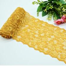 VEN003 "Elegant Lace: Delicacy That Transforms Your Creation" - Mustard - View 1