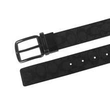 Coach 男士精緻百搭腰帶CW362QBMI5 - 黑灰色CW362QBMI5 - 查看 5