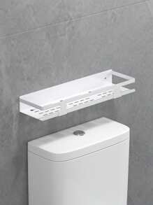 Storage Rack Above Toilet, Simple White. Rounded, Polished Edges Prevent Hand Injuries. Holds Tissues, Phones, Etc. Wall - Mounted, Convenient And Practical - Multicolor - View 9