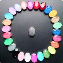 Oval Elliptical Shape Glass Non-AB Normal Colors Fancy Ellipse Shiny Handmade Sliver Gold Metal Claw Base, Sewing Crystal Hand Sewn Rhinestone Decoration Beads Flat Back With Holes Gems DIY Accessories Sew On Stones Strass For Decorating Clothes, Dress, Bags, Shoes, Brooches, Earrings, Handicrafts.