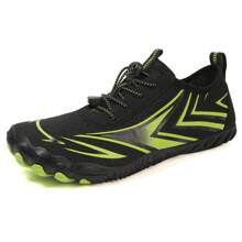 1 Pair Men's Indoor Fitness Shoes, Non-Slip Soft Sole Durable Lightweight Portable Weightlifting Shoes With Rubber Sole, Quiet Yoga Shoes For Squats, Deadlifts, Jumping Rope, Suitable For Yoga, Treadmill Training - Black - View 2