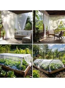 户外花园昆虫和鸟类屏障网，植物保护，耐用网，可折叠和传感器盖，非常适合卧室、花园、露营、窗户、露营昆虫屏障 | 透气网设计 | 防护花园屏障，花园网植物保护