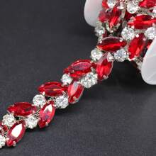 1卷/包 多色水晶水钻链,玻璃链,适用于连衣裙、婚纱、服装、包包、鞋子、帽子、DIY装饰配件 - 彩色 - 查看 11