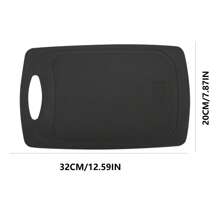 1pc Plastic Cutting Board - Durable Chopping Board For Meat, Veggies & Fruits With Easy Grip Handle, Dishwasher Safe Kitchen Appliance