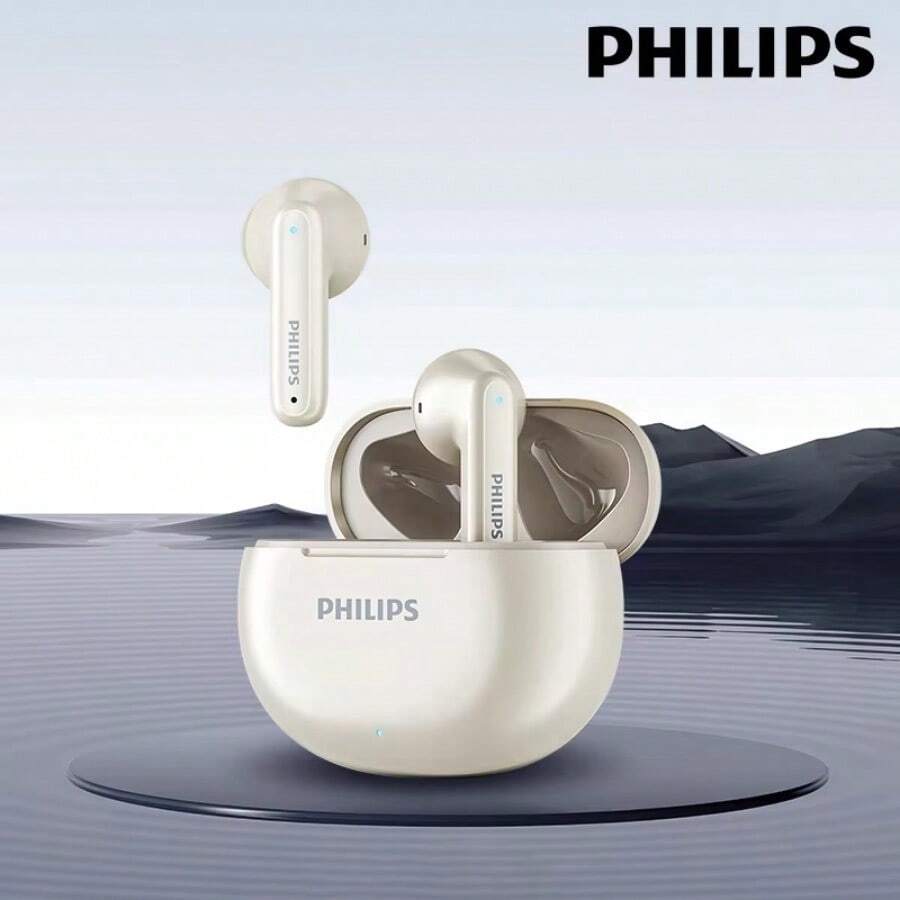 Original Philips TAT1199 Wireless Bluetooth V5.4 Stereo Headset Ultra-Low Latency Gaming Headset Waterproof Sport Earphones New - 白色 - 查看 1