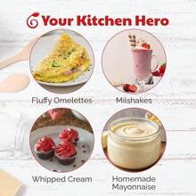 Stainless Steel Egg Whisk - Easy To Use Semi-Automatic Push-Down Zip Whisker - Rotary Hand Mixer For Beating Eggs, Frothing Milk, Blending, Mixing, Whipping Smoothies & Shakes - 2 Pack (12 &14 Inch)