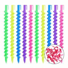 20pcs Plastic Spiral Curling Rods, Styling Curling Rods, Spiral Wave Curling Rods DIY Hairstyling Tools (Random Color), No-Heat Plastic Spiral Curling Rods, Suitable For Long Hair Women, Hair Salon Tools, Suitable As Gifts For Girlfriend, Mother On Valentine's Day, Mother's Day - Random - View 7