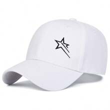 AR 1 chiếc Mũ lưỡi trai thêu hình ngôi sao cho nam, Mũ hình ngôi sao năm cánh, Có thể điều chỉnh, Chống nắng, Mũ thường ngày Thích hợp cho mùa xuân, mùa thu, Đi chơi, Du lịch, Bãi biển, Tiệc tùng - Nhiều màu - Xem 9