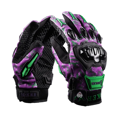  GUANTE PARA MOTOCICLISTA KOV DELTA THE JOKER CON LIMPIADOR DE MICA