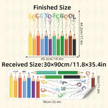 BRUP 1pc PVC Watercolor Cartoon Digital Train Pattern Creative Wall Stickers, Removable Decals For Nursery Schools, Classroom & Playroom Wall Decor & Home Aesthetics Wall Art Bedroom Decor Home Decor Living Room Wall Paper Party Decorations Living Room Decor Bedroom Office Decor Home Decor Items Personalised Stickers - Multicolor - View 14