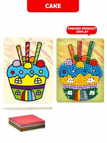 Set de manualidades DIY, pegatinas de arte botánico, pegatinas de mosaico autoadhesivas, manualidades sencillas, juguetes para niños, manualidades de papel.