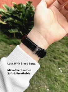 Pablo Raez 1件装男士休闲腕表，时尚商务腕表，不锈钢银色表壳，永不褪色，奢华原装，魅力十足。黑色柔软舒适的超细纤维皮革表带，手感极佳，罗马数字刻度，带日期显示，50米防水，顶级全新AAA级男士石英腕表。 - 銀色 - 查看 6