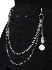 1pc Fashionable Giraffe Pendant Pants Chain, Versatile Hip-Hop Style Pants Chain For Men, Suitable For Teens, Casual Outdoor, Athletic, Vacation, Travel, Graduation Gifts, Birthday, Daily Wear