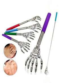 Extendable Back Scratcher, Stainless Steel Portable Telescopic Rubber Handle Back Scratchers For Thanksgiving, Birthday, Christmas Gifts - Multicolor - View 2