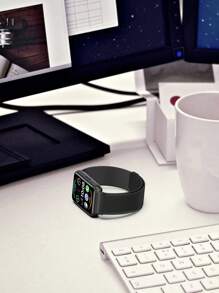 1 件普通不锈钢镂空米兰尼斯磁性可拆卸表带，适用于华为 Watch Fit 2 - Watch Fit 2 - 查看 3