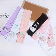 Sanrio (Autorizat) 1PC Sanrio Cremă solară gheață mâneci desene animate drăguț în aer liber UV protecție solară neagră gheață mâneci de mătase pentru studenți