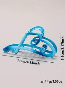 1 件不对称珍珠和水钻心形装饰发夹，优雅适合日常和派对使用发夹发夹发夹发夹发夹