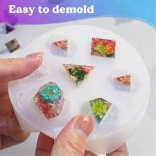 Molde de silicona de alta precisión para dados - Kit de manualidades de resina epoxi DIY para juegos de mesa, arte personalizado de resina y suministros para fundición de joyas