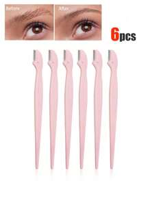 1/3/6/9/12/24/48/96/200件/套 多色修眉剃刀套装，眉毛修剪器和剃刀，去角质剃刀工具，身体脱毛修剪器和面部及眉毛剃刀套装，长柄刀片带精密保护盖，女士修眉工具，适合日常使用或旅行 - 彩色 - 查看 19