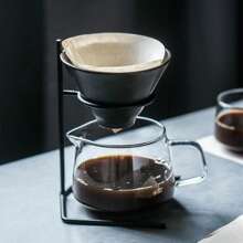 3 Piezas Juego de cafetera manual simple, Gotero de café de lujo, Tetera de vidrio vertical para compartir, Cafetera portátil, Adecuado para uso en el hogar, oficina y al aire libre, Filtros de café, Juego de café y té, Accesorios de espresso italiano, Suministros de cocina para el hogar. - Multicolor - Ver 4