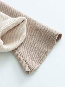 Sexy & Elegant V-Neck Slim Fit Colorblock Knit Sweater - Multicolor - View 5