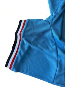 Men's Embroidery Baseball Jersey 1 Blue Casual Short Sleeve V-Neck Button T-Shirts Party Sports Top