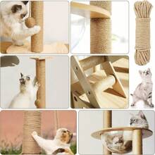 20/50M DIY Cat Natural Sisal Rope For Scratching Post Tree Replacement, Hemp Rope For Repairing, Replacement Cat Tree And Tower,Cat Accessories,Cat Sisal Rope For Scratching - Multicolor - View 10