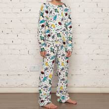 ***Check The Measurements Carefully*** Children's Pajama Set/Fleece Ultra Soft/Boy, Unisex. - White - View 5