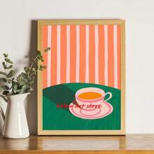 1 件墙面艺术海报无框现代复古餐饮水果橙子鳄梨番茄咖啡海报和印刷品帆布画墙壁艺术图片用于食物厨房装饰