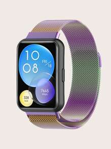 1 件普通不锈钢镂空米兰尼斯磁性可拆卸表带，适用于华为 Watch Fit 2 - Watch Fit 2 - 查看 15