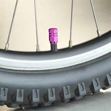 4pcs Pink Aluminum Alloy Car Wheel Tire Valve Stem Caps, Hexagon Shape, Dustproof Waterproof, No Battery Included, Fit For Car, Motorcycle, Truck, Bicycle - Pink - View 4