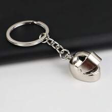 4pcs/1pc Customizable Stainless Steel Motorcycle Helmet Key Chain, Fashion Helmet Shaped Keychain, Engraved Name/Letter Pendant Keyring, Unique Gift For Bicycle Enthusiasts,Graphic Print
