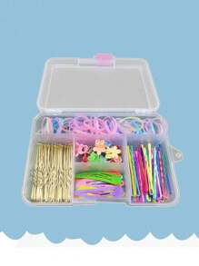 300 pezzi Set combinato di fermagli dritti e a forma di U in scatola, kit per acconciature per trucco quotidiano e raduni, styling e gestione della frammentazione dei capelli, fermagli a pinza, set per acconciature, regali